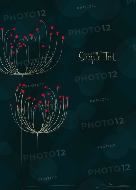 Background floral text card