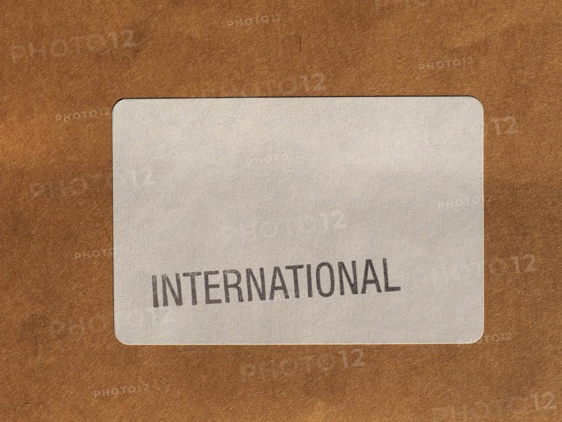 International air mail label