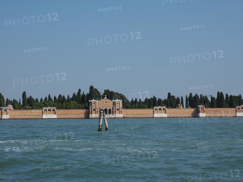 San Michele cemetery island in the Venetian Lagoon in Venice