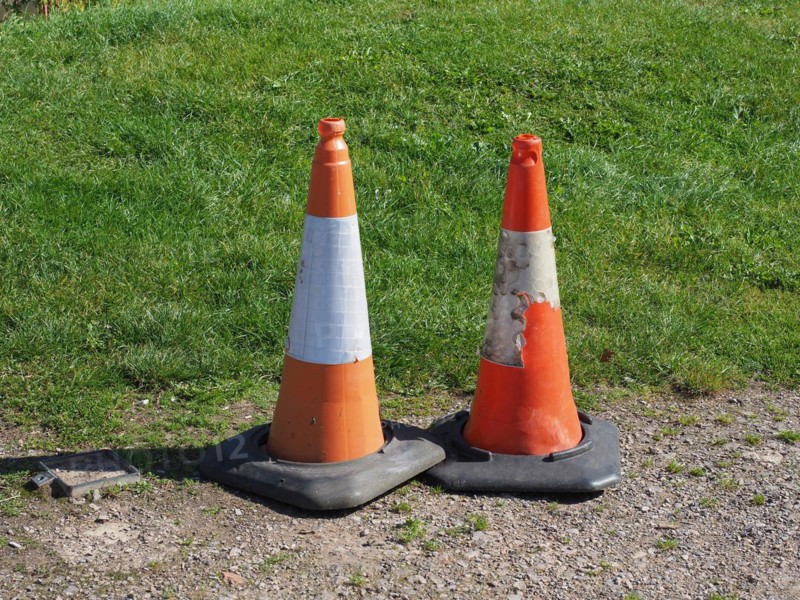 Traffic cone sign