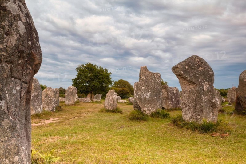 Megalithic stone rows from Kerzerho