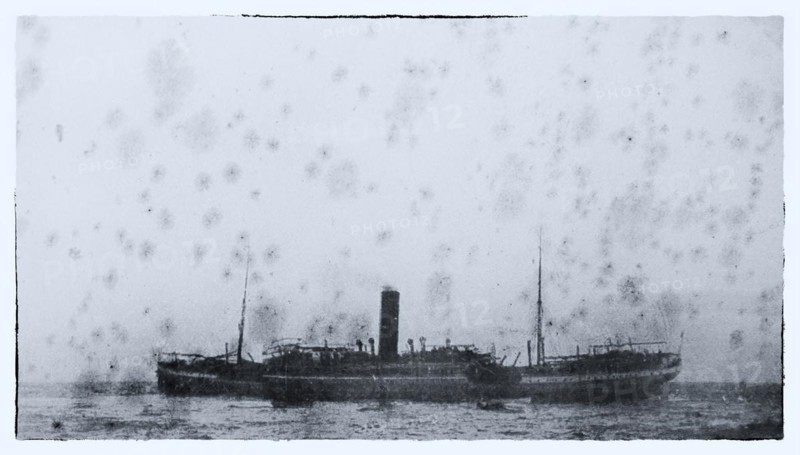 Old pictures of the Lusitania sinking at Bellows Rock in 1911