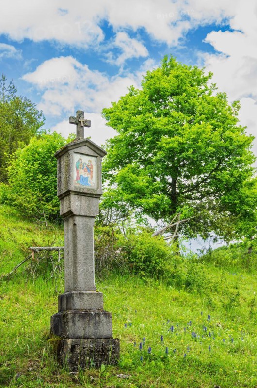 Wayside shrine as a station of a Way of the Cross