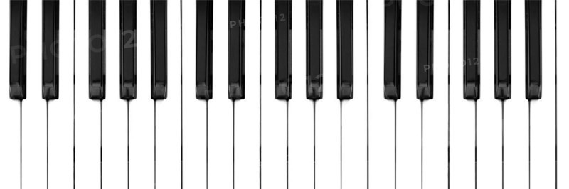 Music keyboard keys