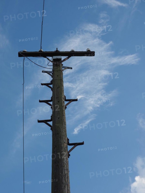 Vintage telegraph pole