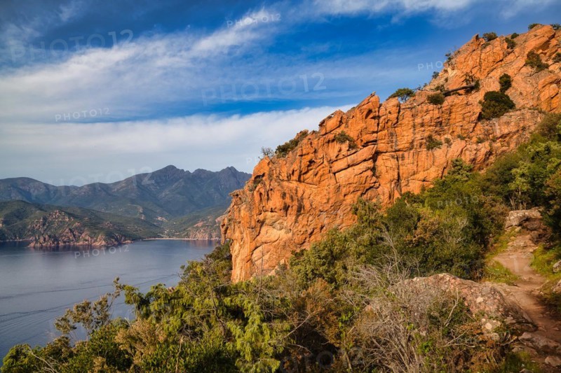 Red granite rocks