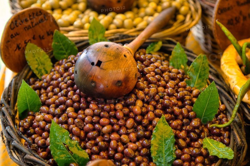 Olives at the market of L'Isle-sur-la-Sorgue