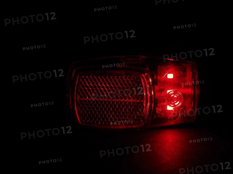 Flashing red strobe light