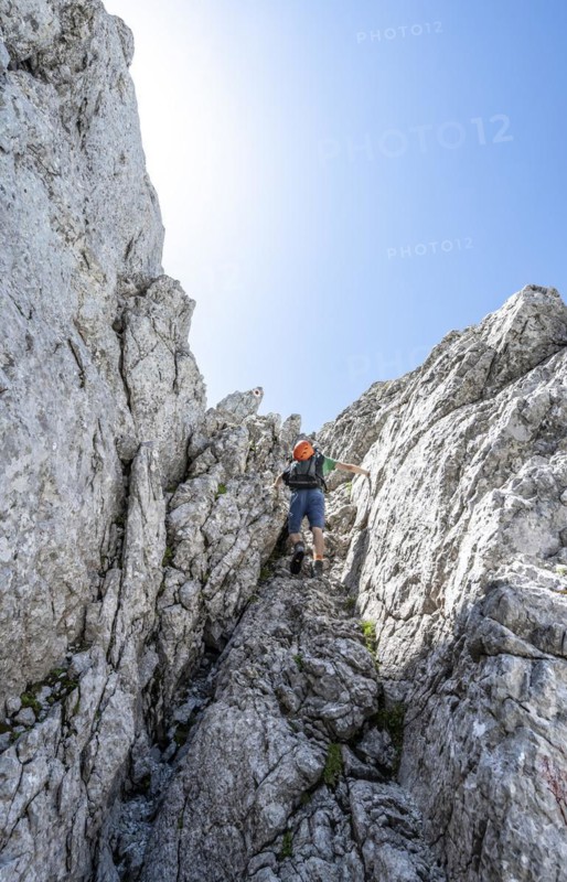 Climbing on rock