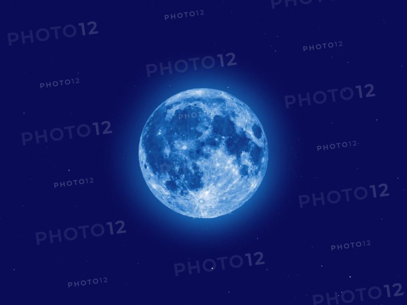 Full moon seen with telescope