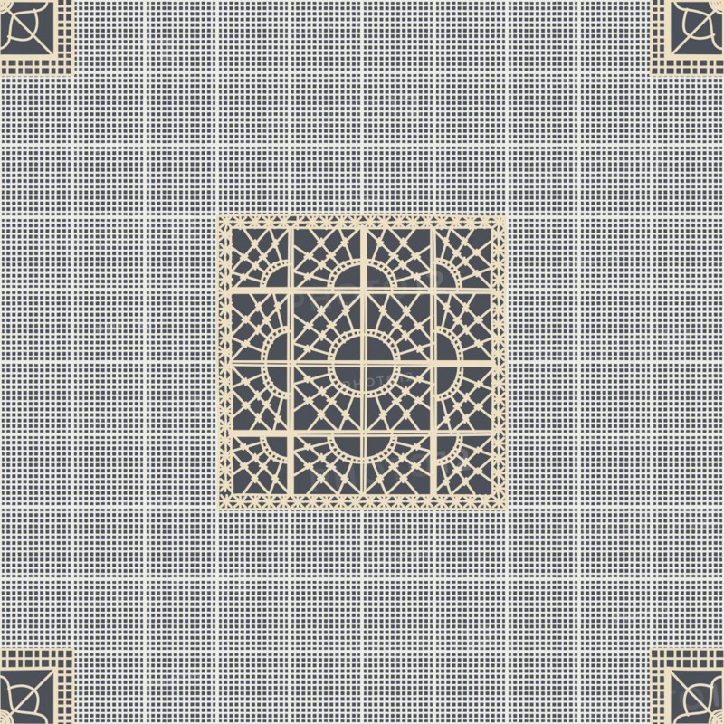 Seamless pattern inspired from traditional Danish Hedebo embroidery