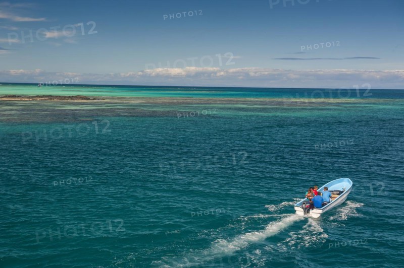 Little boat in the blue lagoon