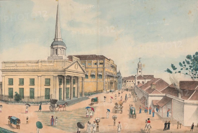 View of the city of Bombay around 1870