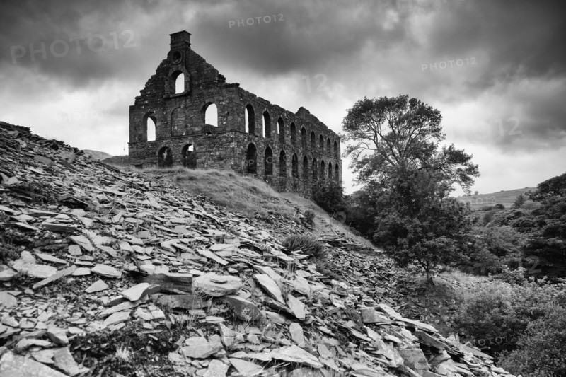Ruin of an old slate mill