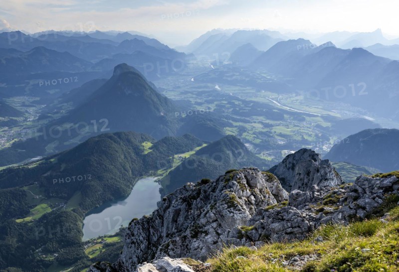 View from the summit of the Scheffauer on Hintersteiner See and Inntal
