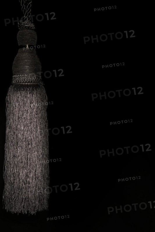 Black rope tassel with fringes