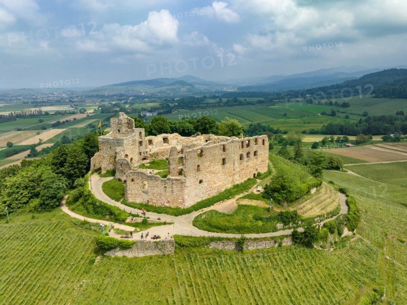 Aerial view of Staufen Castle