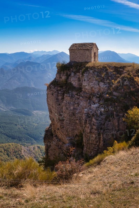 The Chapel of Saint-Michel de Cousson in the mountains near Digne les Bains