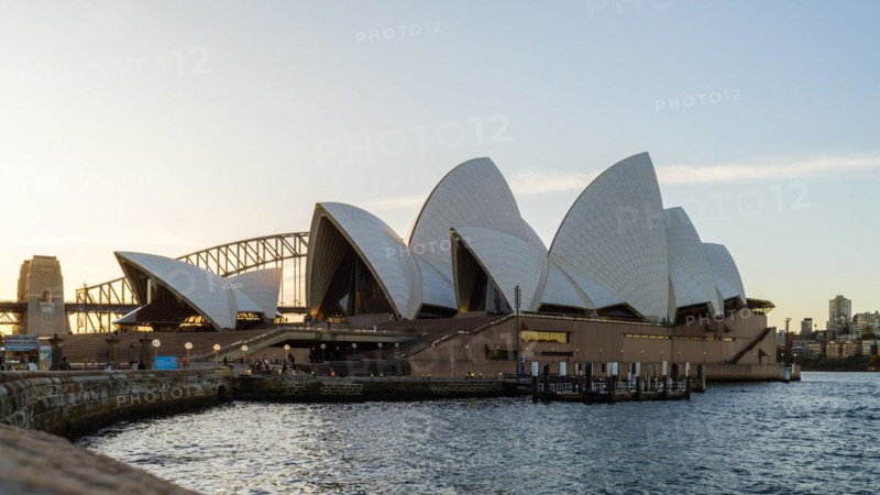 Sydney Opera House and Harbour Bridge Sunset