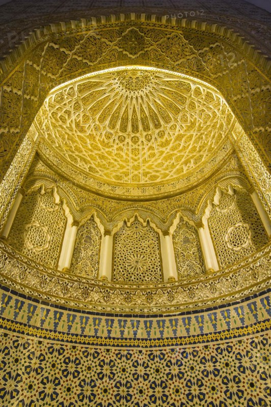 Golden dome inside the magnificent Grand mosque