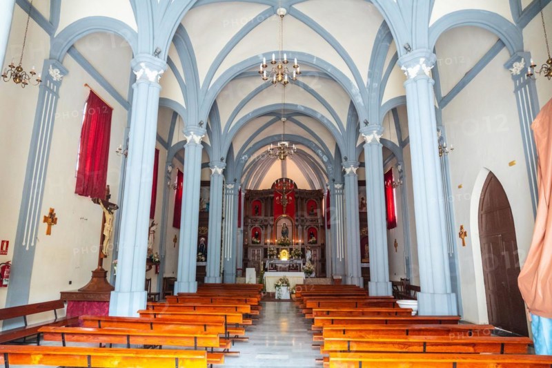 Interior of the Iglesia de La Encarnacion in the village of Hermigua in the north of La Gomera