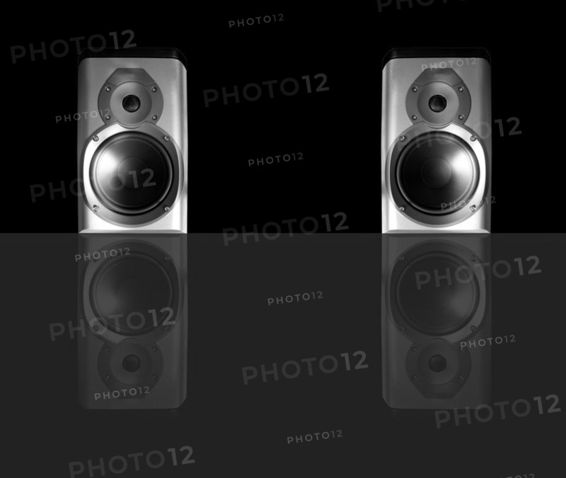 Speakers pair over black
