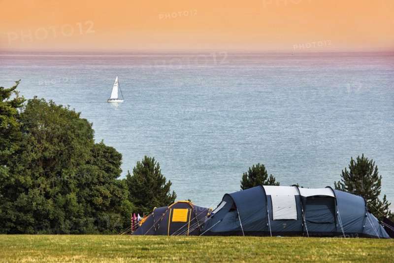 Tents in summer