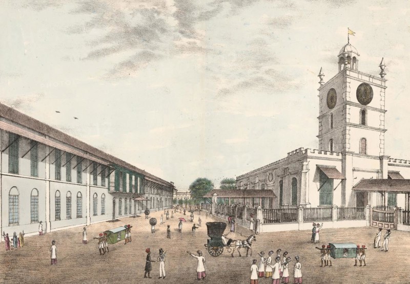 View of the city of Bombay around 1870