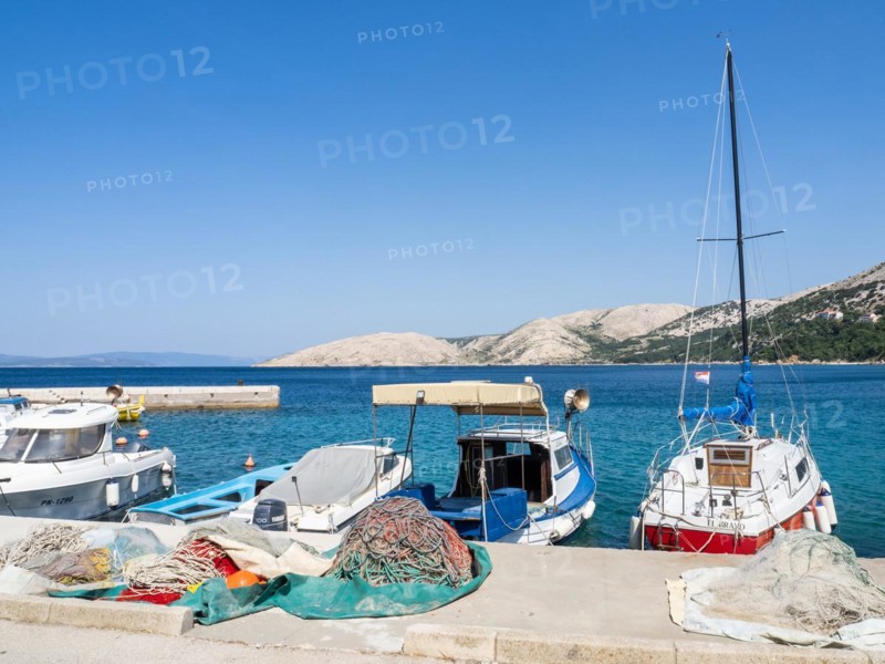 Boats in the harbour of Stara Baska