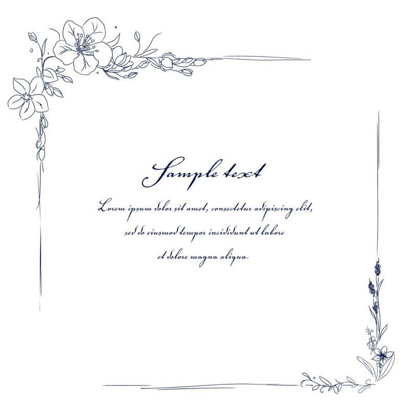 Floral Graphic Frame