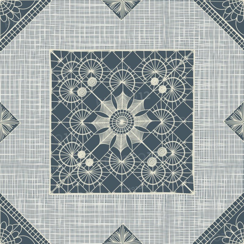 Seamless pattern inspired from traditional Danish Hedebo embroidery