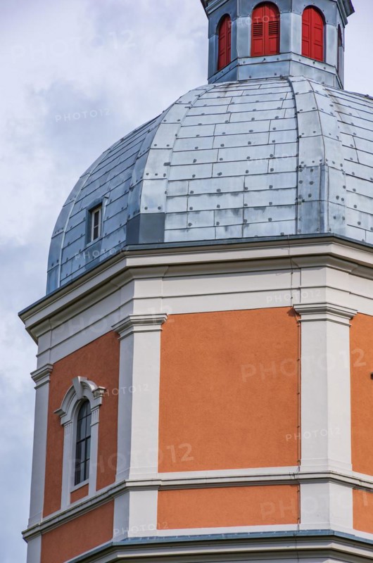 The historic water tower built in neo-baroque style in Kollmanspark and landmark of Neu-Ulm