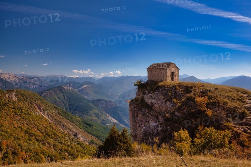 The Chapel of Saint-Michel de Cousson in the mountains near Digne les Bains