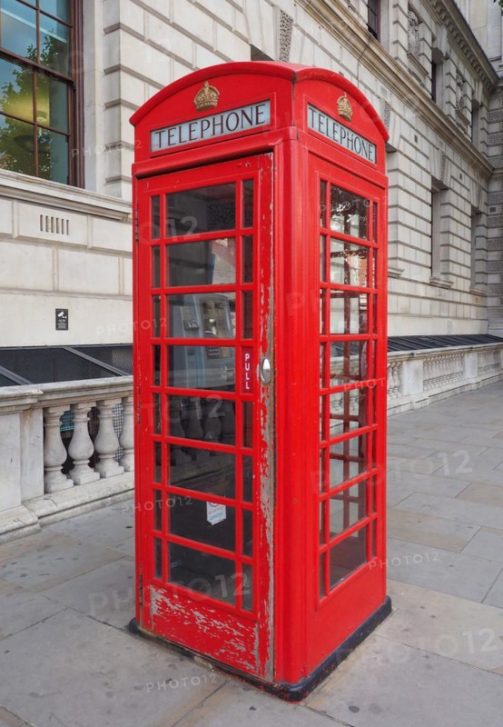 Red phone box in London