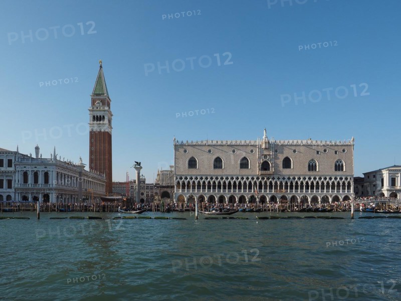 St Mark square seen fron St Mark basin in Venice