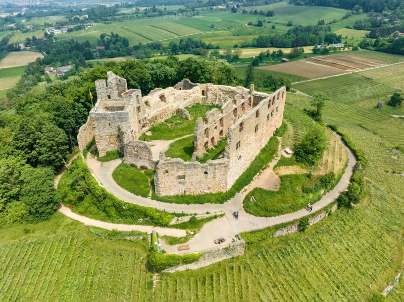 Aerial view of Staufen Castle