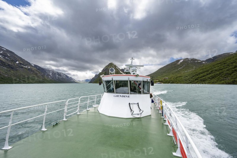 On the deck of the tourist boat on Lake Gjende