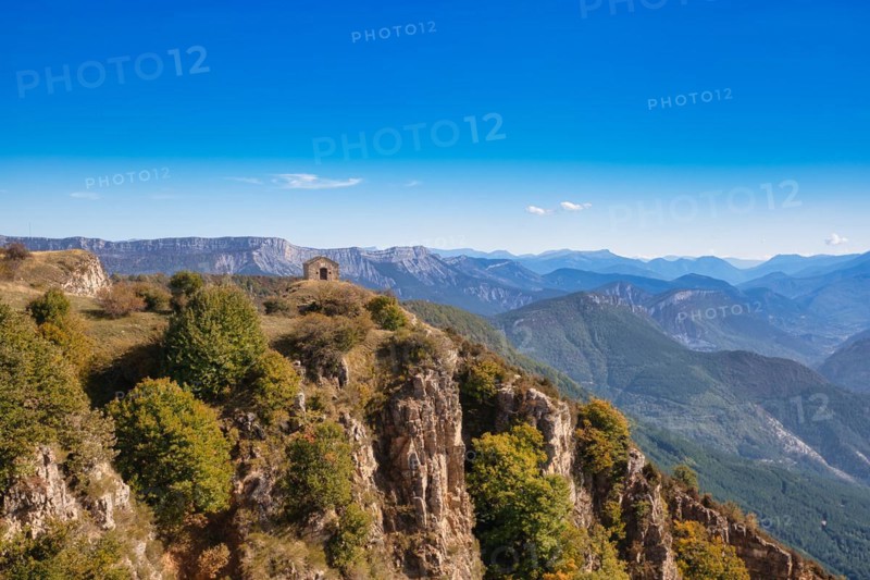The Chapel of Saint-Michel de Cousson in the mountains near Digne les Bains