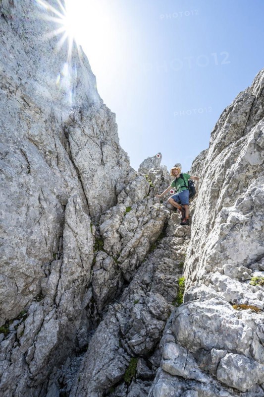 Climbing on rock