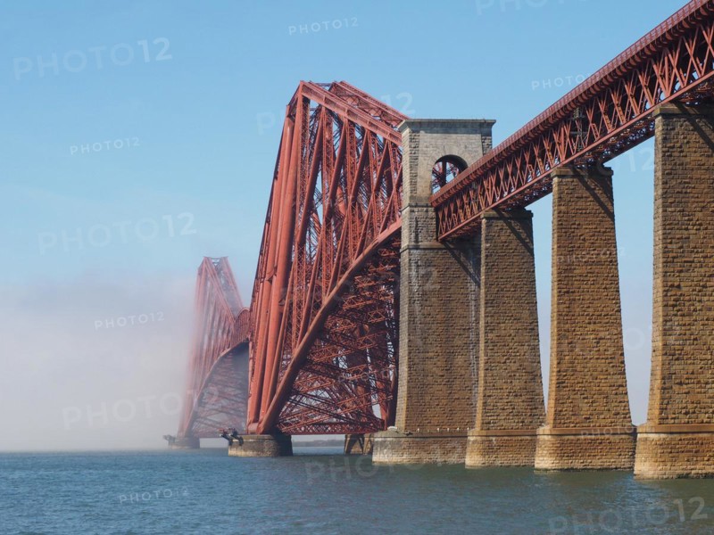 Forth Bridge over Firth of Forth in Edinburgh