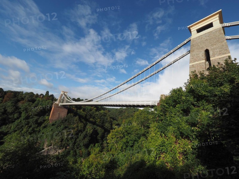 Clifton Suspension Bridge spanning the Avon Gorge and River Avon designed by Brunel and completed in 1864 in Bristol
