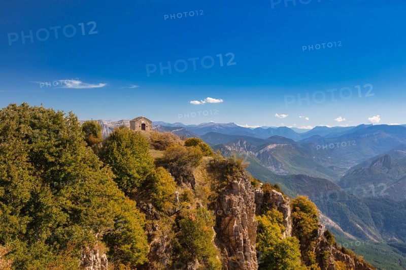 The Chapel of Saint-Michel de Cousson in the mountains near Digne les Bains