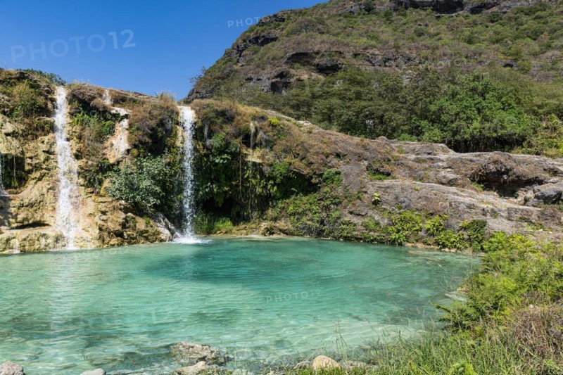 Turquoise waterfalls