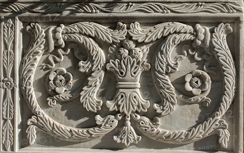Ottoman marble carving art in detail