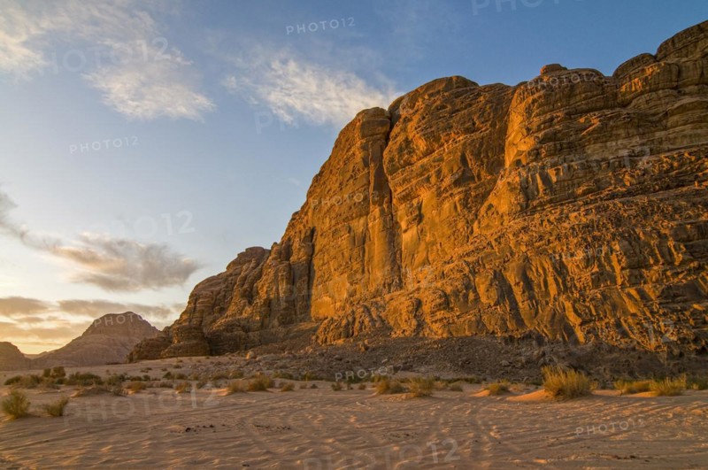 Mountainlandscape and desert in Wadi Rum