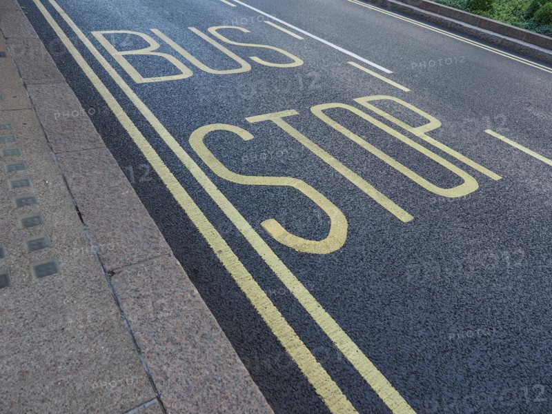 Bus stop sign