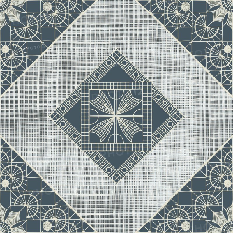 Seamless pattern inspired from traditional Danish Hedebo embroidery