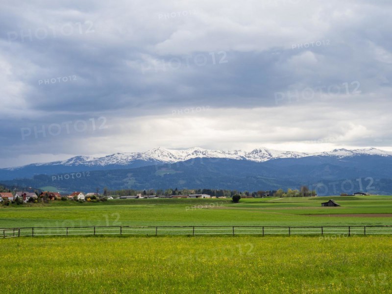 Snow-covered Alpine peaks