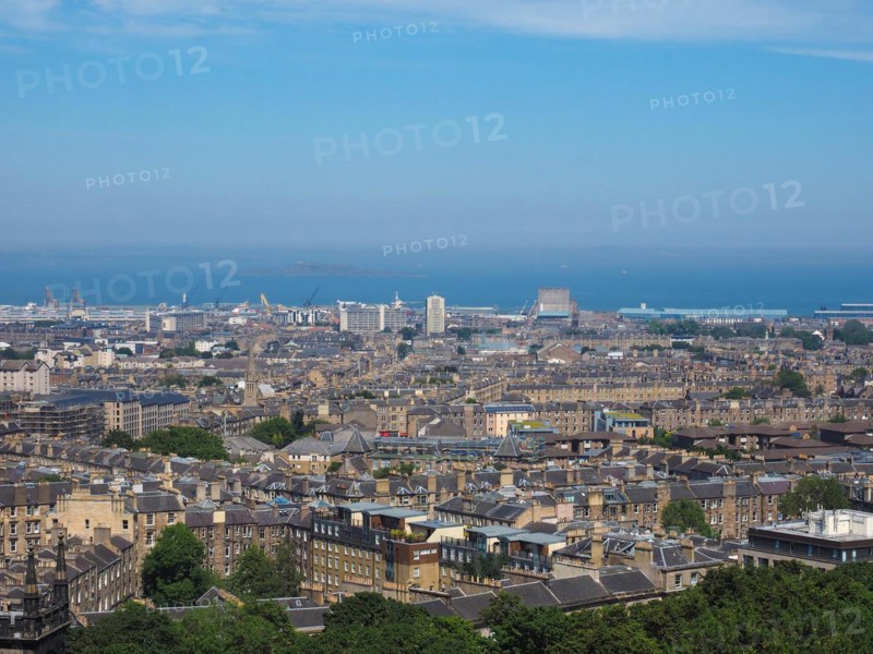 Aerial view of Edinburgh from Calton Hill