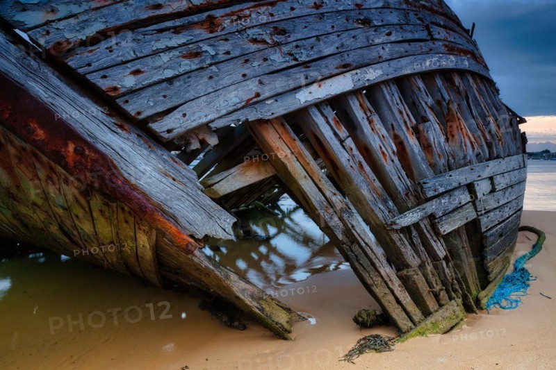 Magouer ship cemetery on the river Etel